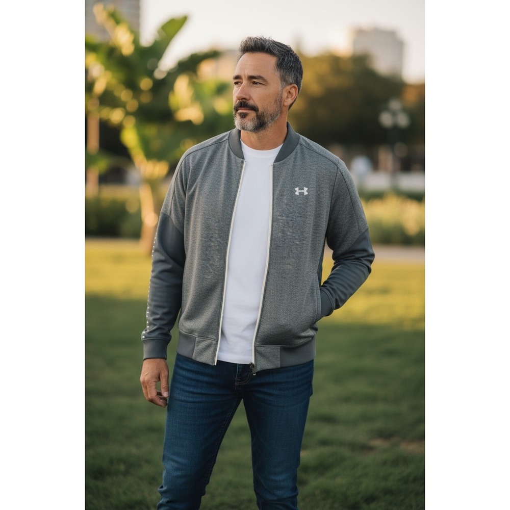 Under Armour Men's‎ Charcoal and Black Bomber Jacket